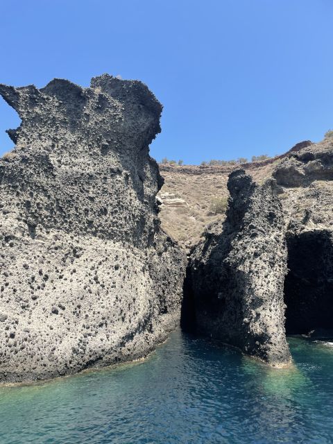 Santorini: Private All-In Catamaran Cruise, with Food|Drinks - Red Beach and White Beach from the sea