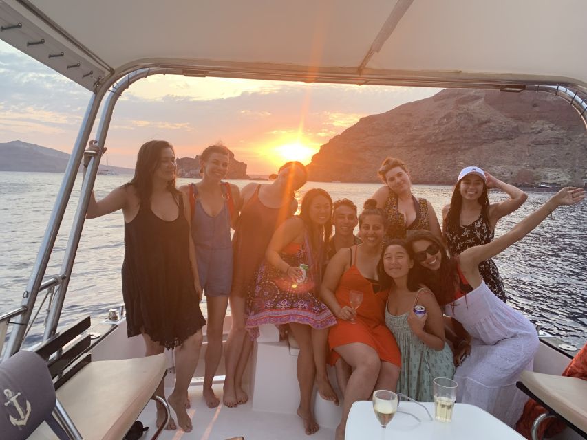 Santorini Private Cruise boat fishing tour - BBQ, Snorkeling - Who will enjoy this most?