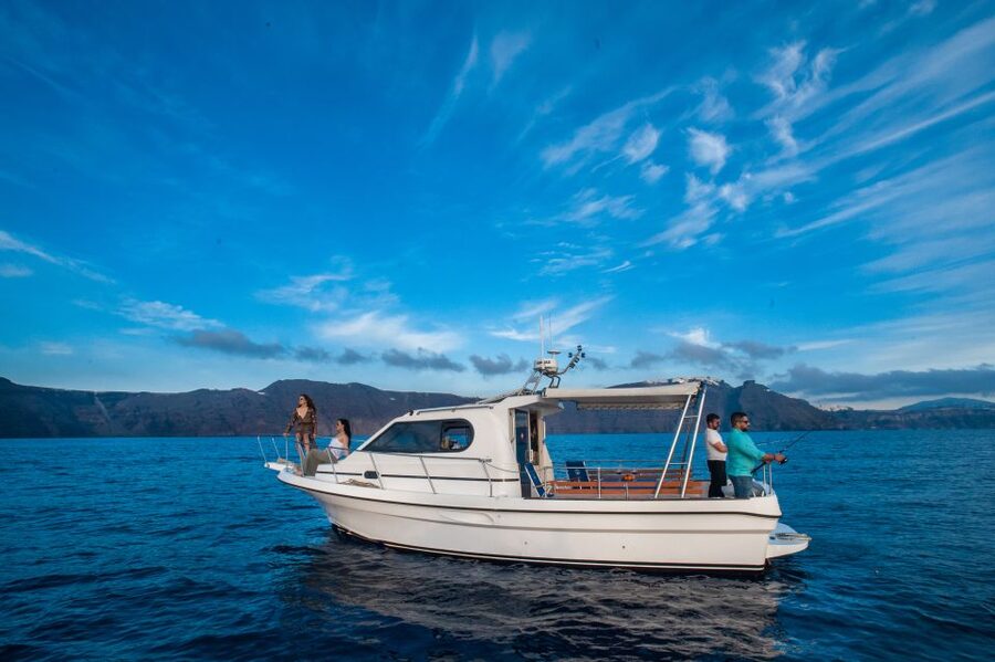 Santorini Private Cruise boat fishing tour - BBQ, Snorkeling - Is $1,001 good value for two?