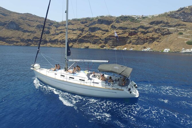 Santorini Private Daytime Sailing Cruise with Meal, Drinks &Transfer included - Red Beach and White Beach photo stops