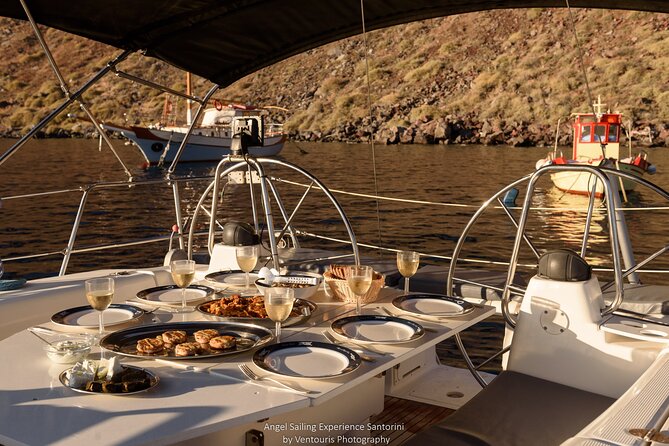 Santorini Private Daytime Sailing Cruise with Meal, Drinks &Transfer included - The crew and the feel of a private day