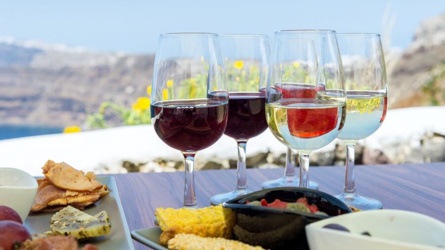 Santorini : Private Fine Wine Tasting - What the transport and guiding add