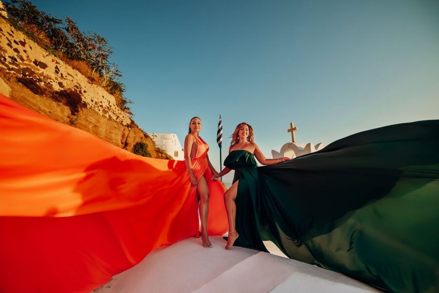 Santorini: Private Flying Dress Photoshoot Experience - The people behind the camera