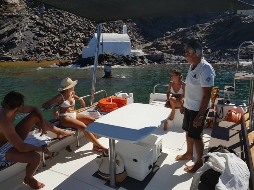 Santorini: Private Motorboat Cruise and Volcano Hike - The boat, crew, and comfort level