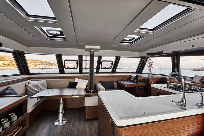 Santorini Private Tour Half-Day Sailing Platinum Catamaran Cruise - Aspronisi, the White Island