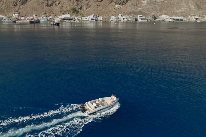 Santorini Rent a Boat - License free private cruise - The freedom to choose your own swim stops