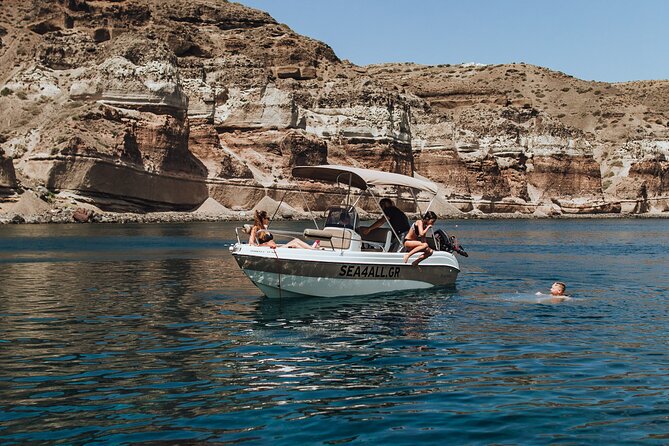 Santorini Rent a Boat Without License - What the $420.53 group price really means