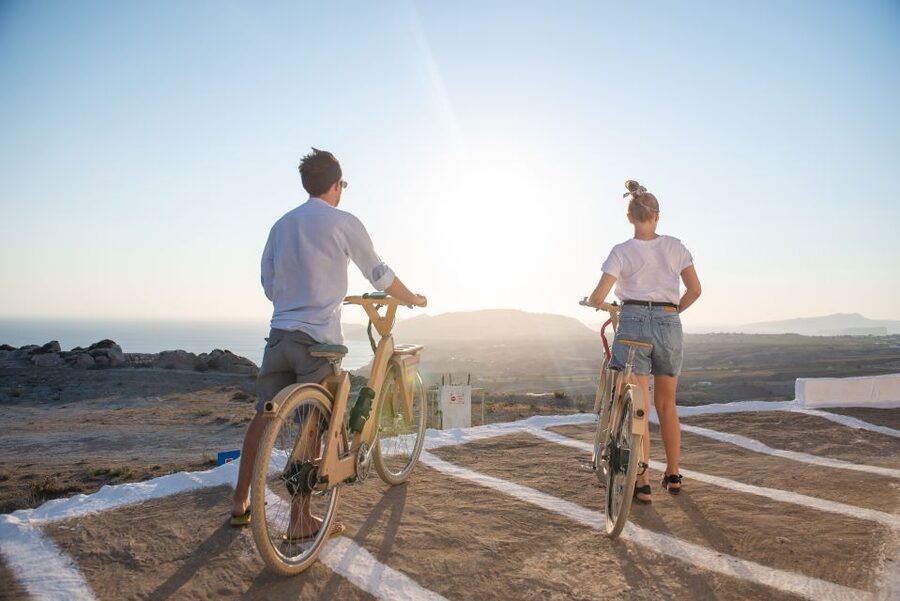 Santorini's Handcrafted Wooden E-Bike Rental - What the $33.88 price gives you
