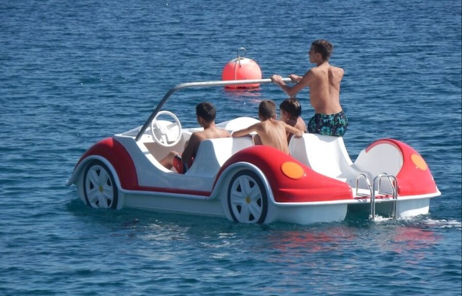 Santorini: Sail into Serenity with Our Pedal Boats - Why a private group makes a difference