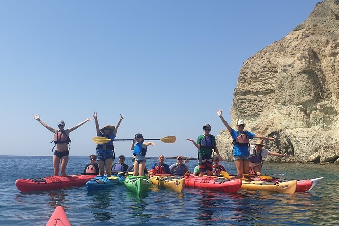 Santorini Sea Kayak - South Discovery, Small Group incl. Sea Caves and picnic - Starting beside Akrotiri’s Cave of Nicolas