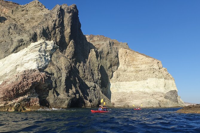 Santorini Sea Kayak - South Discovery, Small Group incl. Sea Caves and picnic - White Beach, Kambia Beach, and the swimming stop