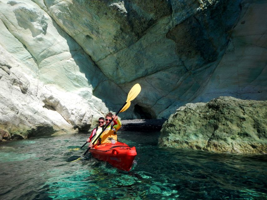 Santorini: Sea Kayaking with Light Lunch - Akrotiri Lighthouse and the volcanic coast