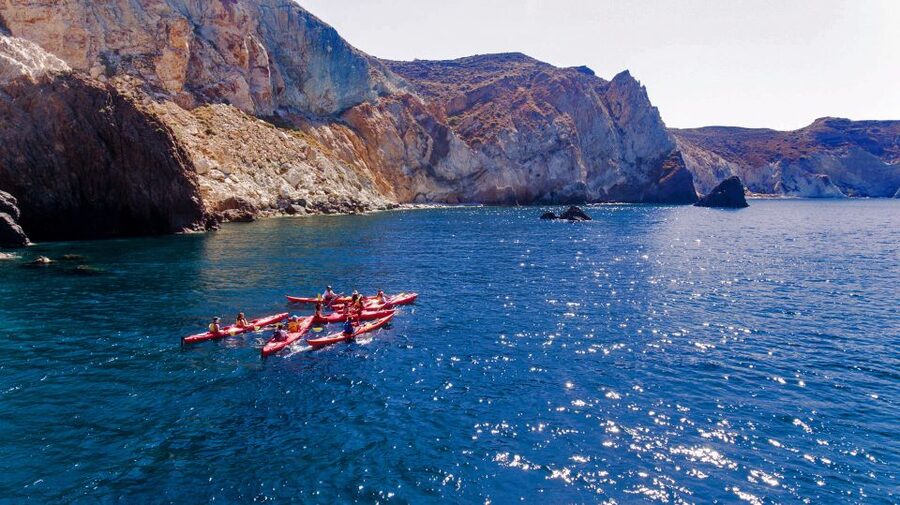 Santorini: Sea Kayaking with Light Lunch - Red Beach, Santorini’s boldest colors