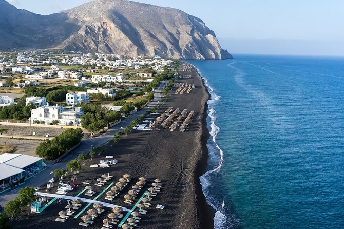 Santorini See Everything All Day Private Tour - Perissa’s black sand brings a change of color