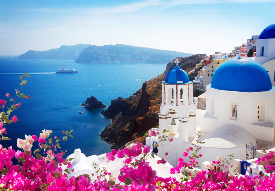 Santorini: Shore Trip to Bypass Cable Car with Boat Transfer - Profitis Ilias adds a mountain view