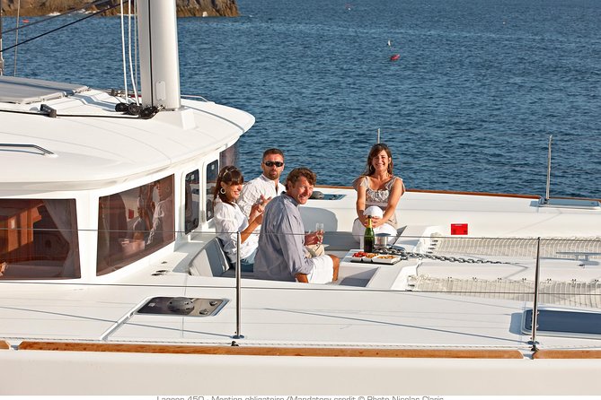 Santorini Small-Group Catamaran Sailing Trip(BBQ,drinks, transfer) - Santorini from the water, not from the cliff path