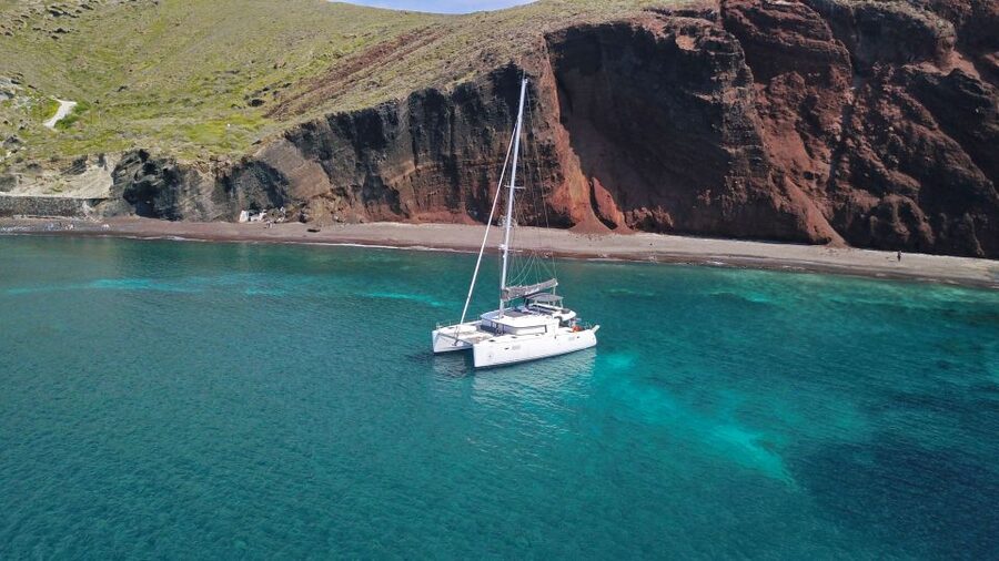 Santorini: Southern Island Luxury Catamaran Cruise with Meal - What to bring and what to expect