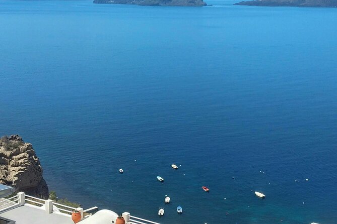 Santorini Summer Panorama - Megalochori’s village lanes and old bell towers