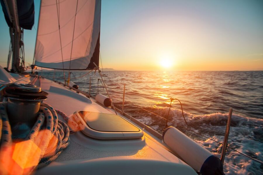 Santorini: Sunset Caldera Cruise with BBQ Meal and Drinks - Ancient Akrotiri and the southern beaches