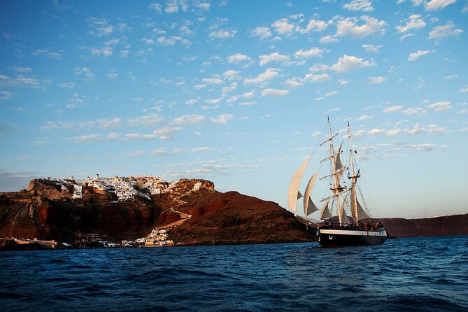 Santorini Sunset Dinner Cruise Including Nea Kameni Visit - Swimming beside Palea Kameni