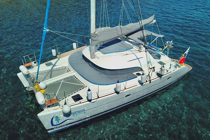 Santorini Sunset:Private All-In Catamaran Cruise (Food&Drinks) - Palea Kameni and the hot springs