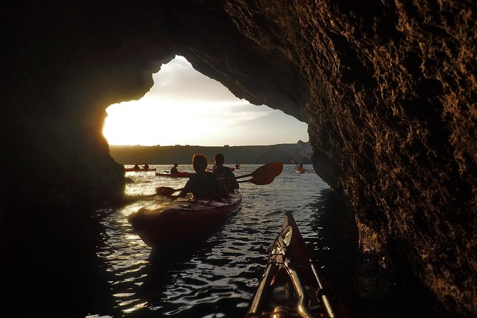 Santorini: Sunset Sea Kayak with Light Dinner with Pick-up Option - Guides, group size, and safety