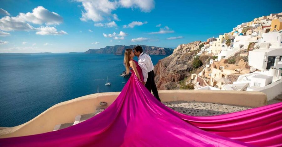 Santorini: Unique Flying Dress Photoshoot Experience - What this Santorini photoshoot actually feels like