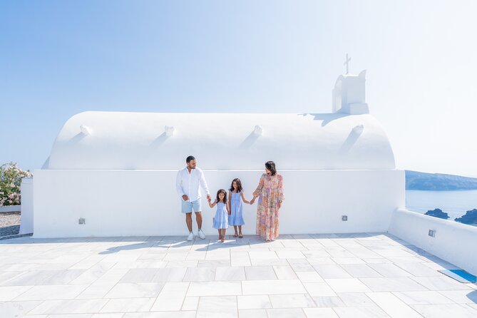 Santorini Vacation Photoshoot - Meeting at Epilekton Platsani Church