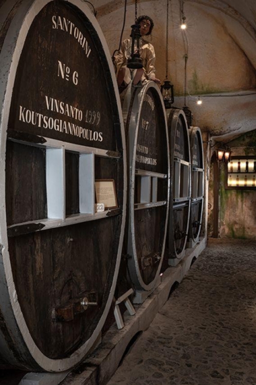 Santorini Visit Cave Wine museum and Wine tasting - Entering Santorini’s underground wine museum