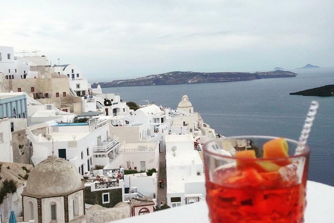 Santorini: Walking Tour of Fira - The white cathedral above the caldera