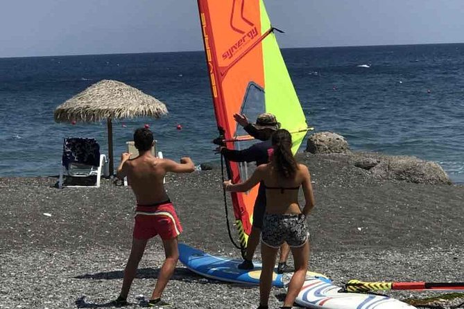 Santorini Windsurfing lessons - What the water time feels like for a beginner