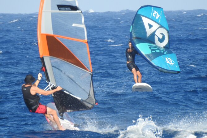 Santorini Wing Foil Surf Lesson for Beginners - Meeting at Nemely Windsurf SUP Center in Kamari