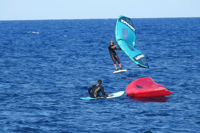 Santorini Wing Foil Surf Lesson for Beginners - Water handling and the first board work