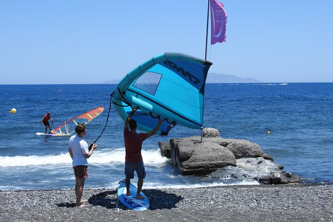 Santorini Wing Foil Surf Lesson for Beginners - What the equipment and safety support mean