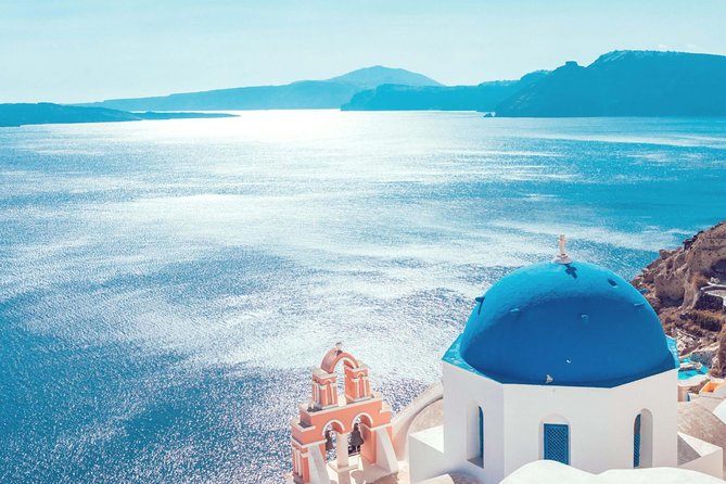 Santorini Winter Panorama - Akrotiri Lighthouse and the open Aegean