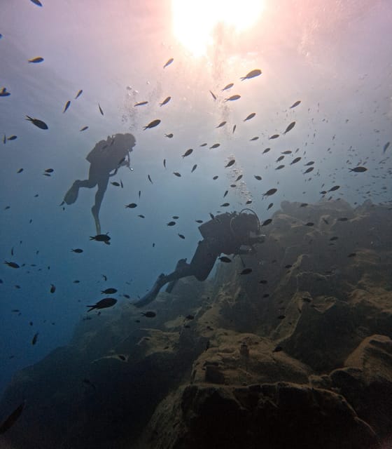 Scuba Diving in the Volcanic Caldera/shorelines of Santorini - Santorini’s volcanic world below the water