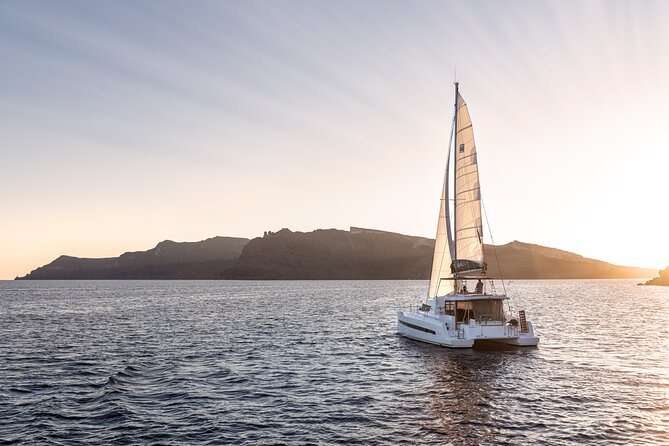 Shared Catamaran Half Day Cruise in Santorini - A half-day view of Santorini from the sea