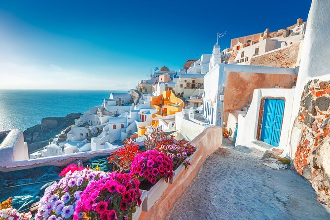 SKIP CABLE CAR® The Original Santorini Tour for Cruise Passengers - Finikia and the first blue-dome photographs