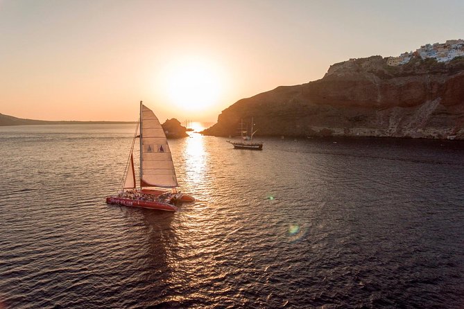 Sunset Sailing Catamaran Cruise in Santorini with BBQ and Drinks - What the $95.53 price really covers