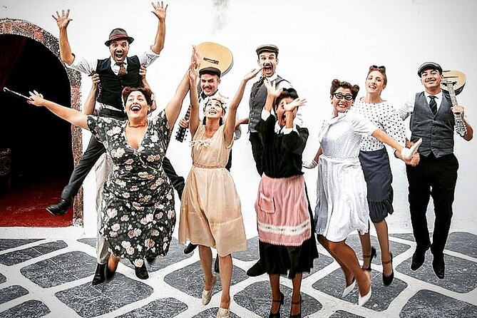 The Greek Wedding Show - Santorini - Entering The White Door Theatro in Fira