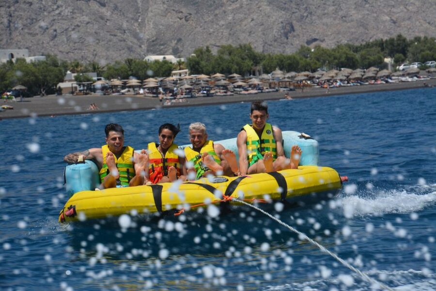Thrill Waves Tubing at Perivolos Beach, Santorini - Your first few minutes: check-in and tube choice