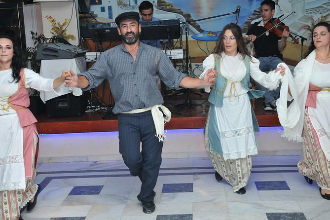 Traditional Greek Night live Music & Dinner Show in Santorini - Seating and the best time to arrive